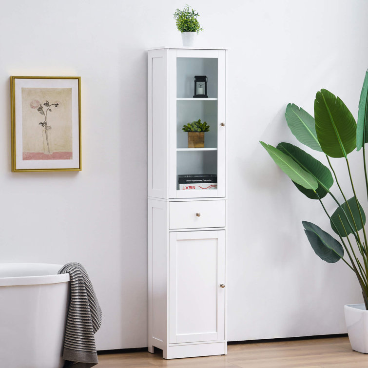 Red Barrel Studio® Malonnie Bathroom Storage Cabinet，Narrow Tall ...